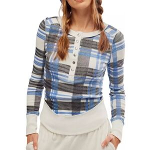 FP Movement by Free People Rally Printed Layer in True Plaid Ivory